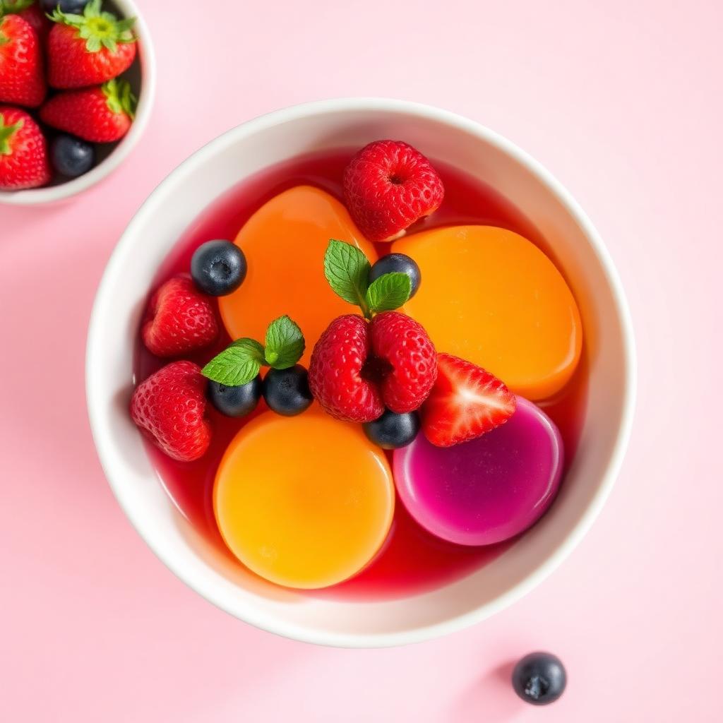 Receta saludable de gelatina con frutas frescas